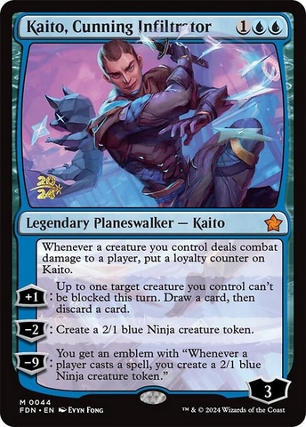 Magic: The Gathering - Foundations Promos - Kaito, Cunning Infiltrator (44s) Foil