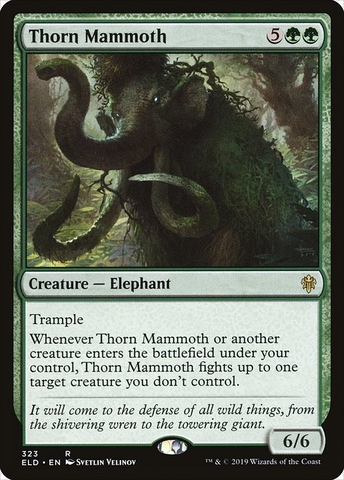 Magic: The Gathering - Throne of Eldraine - Thorn Mammoth (323)