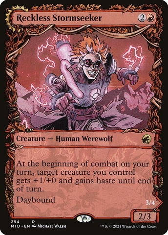 Magic: The Gathering - Innistrad: Midnight Hunt - Reckless Stormseeker // Storm-Charged Slasher (294)