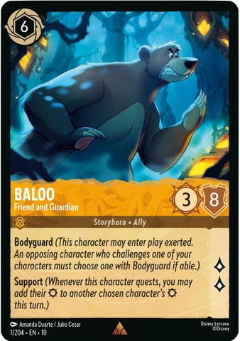 Disney Lorcana ~Whispers in the Well~ Baloo - Friend and Guardian (1/204)
