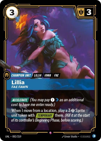 Riftbound TCG - Unleashed - Lillia - Fae Fawn (082/219) Foil