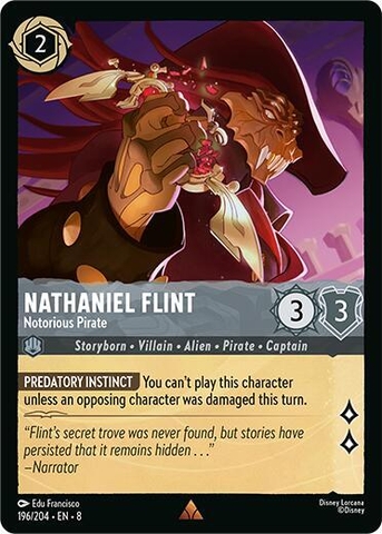 Disney Lorcana ~Reign of Jafar~ Nathaniel Flint - Notorious Pirate (196/204)