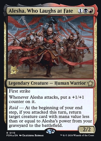 Magic: The Gathering - Foundations Promos - Alesha, Who Laughs at Fate (115s) Foil