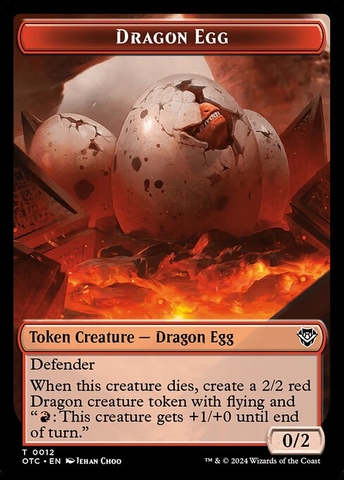 Magic: The Gathering - Outlaws of Thunder Junction Commander Tokens - Dragon Egg (12)