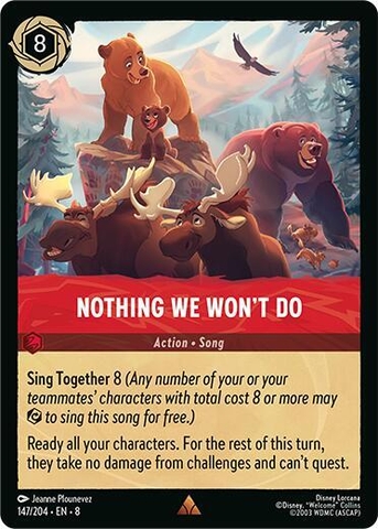 Disney Lorcana ~Reign of Jafar~ Nothing We Won't Do (147/204) Cold Foil