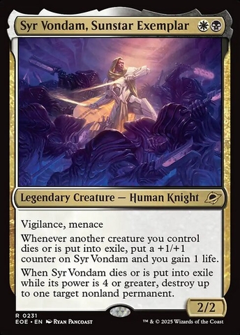 Magic: The Gathering - Edge of Eternities - Syr Vondam, Sunstar Exemplar (231) Foil