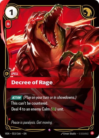 Riftbound TCG - Vendetta - Decree of Rage (015/166) Foil