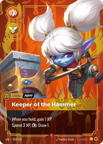 Riftbound TCG - Unleashed - Poppy - Keeper of the Hammer (203/219) Foil