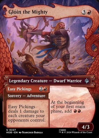 Magic: The Gathering - The Hobbit - Glóin the Mighty // Easy Pickings (227) Foil