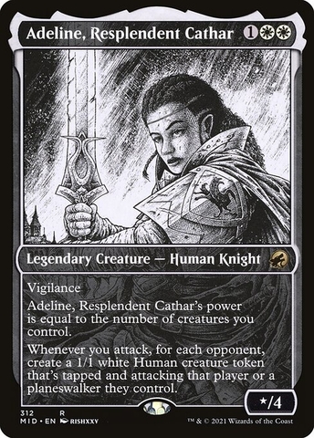 Magic: The Gathering - Innistrad: Midnight Hunt - Adeline, Resplendent Cathar (312)