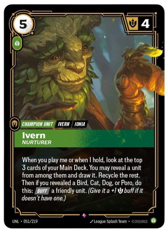 Riftbound TCG - Unleashed - Ivern - Nurturer (051/219) Foil