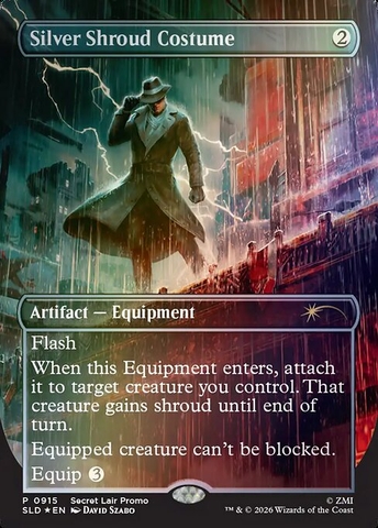 Magic: The Gathering - Secret Lair Drop - Silver Shroud Costume (915) Foil