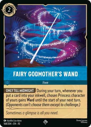 Disney Lorcana ~Whispers in the Well~ Fairy Godmother's Wand (168/204)