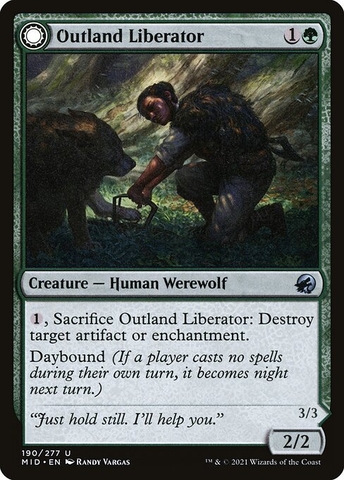 Magic: The Gathering - Innistrad: Midnight Hunt - Outland Liberator // Frenzied Trapbreaker (190) Foil