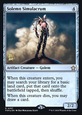 Magic: The Gathering - Foundations Promos - Solemn Simulacrum (257s) Foil