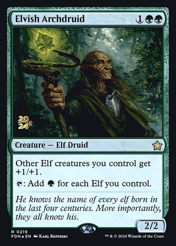 Magic: The Gathering - Foundations Promos - Elvish Archdruid (219s) Foil