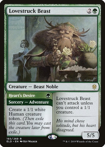 Magic: The Gathering - Throne of Eldraine - Lovestruck Beast // Heart's Desire (165)