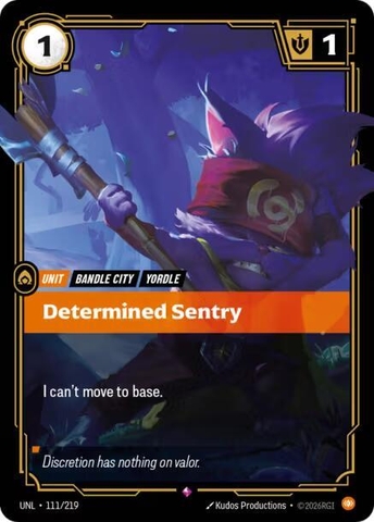 Riftbound TCG - Unleashed - Determined Sentry (111/219) Foil