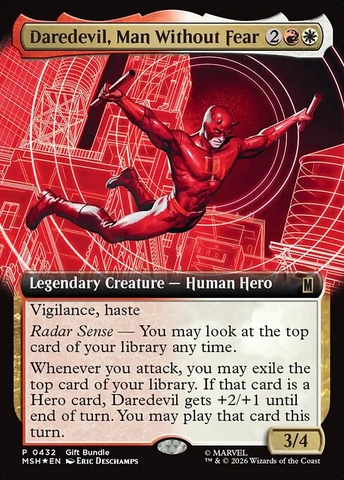 Magic: The Gathering - Marvel Super Heroes - Daredevil, Man Without Fear (432) Foil