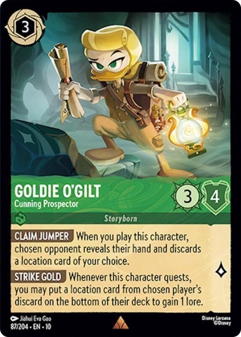 Disney Lorcana ~Whispers in the Well~ Goldie O'Gilt - Cunning Prospector (87/204)