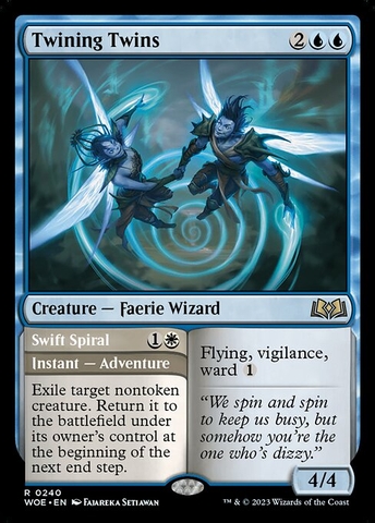 Magic: The Gathering - Wilds of Eldraine - Twining Twins // Swift Spiral (240)