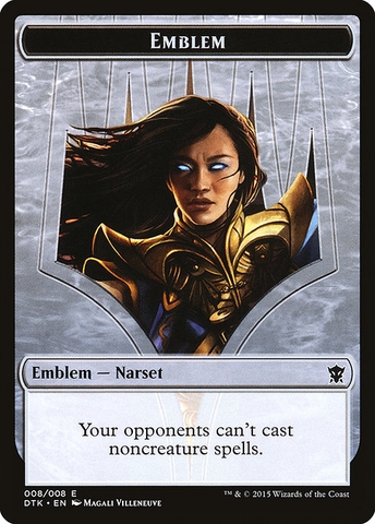 Magic: The Gathering - Dragons of Tarkir Tokens - Narset Transcendent Emblem (8)