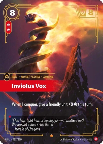 Riftbound TCG - Unleashed - Inviolus Vox (027/219) Foil