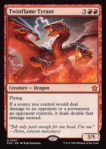 Magic: The Gathering - Foundations - Twinflame Tyrant (97) Foil
