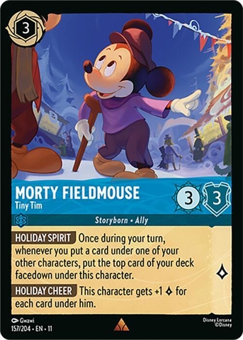 Disney Lorcana ~Winterspell~ Morty Fieldmouse - Tiny Tim (157/204)