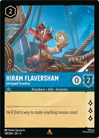 Disney Lorcana ~Azurite Sea~ Hiram Flaversham - Intrigued Inventor (159/204)