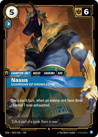 Riftbound TCG - Vendetta - Nasus, Guardian of Knowledge (063/166) Foil