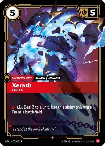 Riftbound TCG - Unleashed - Xerath - Freed (026/219) Foil