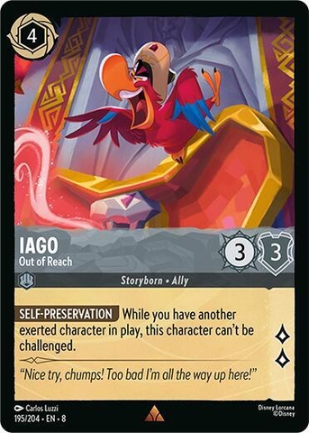 Disney Lorcana ~Reign of Jafar~ Iago - Out of Reach (195/204)