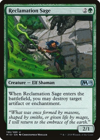 Magic: The Gathering - Core Set 2019 - Reclamation Sage (196)