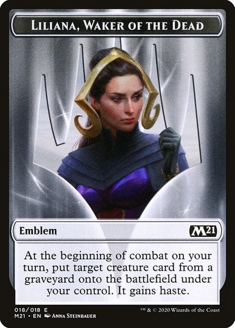 Magic: The Gathering - Core Set 2021 Tokens - Liliana, Waker of the Dead Emblem (18)