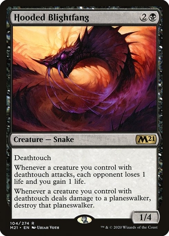 Magic: The Gathering - Core Set 2021 - Hooded Blightfang (104) Foil