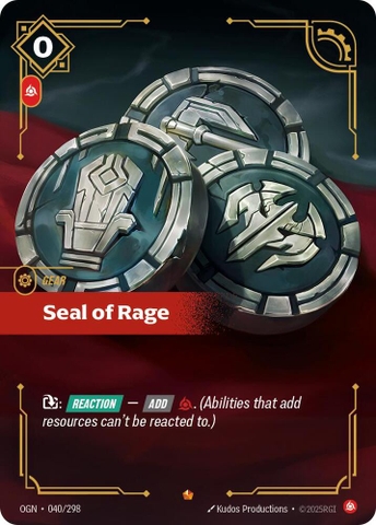 Riftbound TCG - Origins - Seal of Rage (040/298) Foil