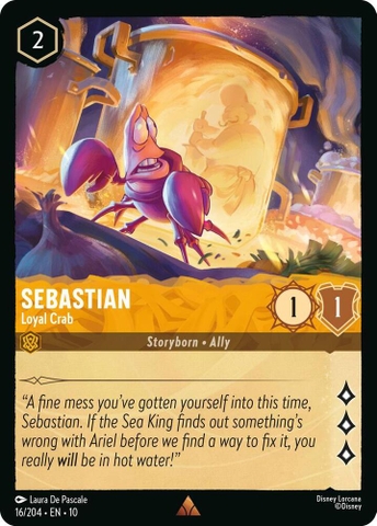 Disney Lorcana ~Whispers in the Well~ Sebastian - Loyal Crab (16/204)