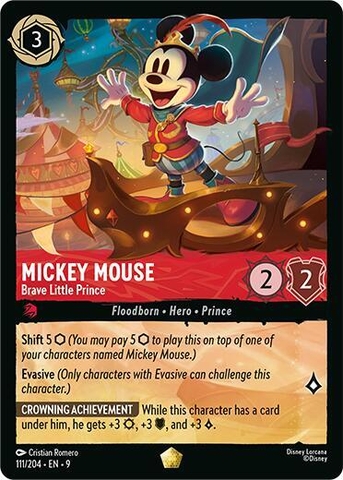 Disney Lorcana ~Fabled~ Mickey Mouse - Brave Little Prince (111/204)