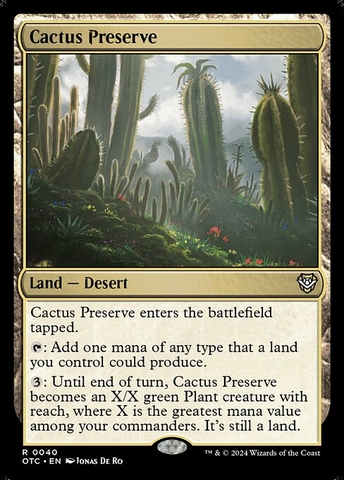 Magic: The Gathering - Outlaws of Thunder Junction Commander - Cactus Preserve (40)