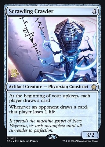 Magic: The Gathering - Foundations Promos - Scrawling Crawler (132s) Foil
