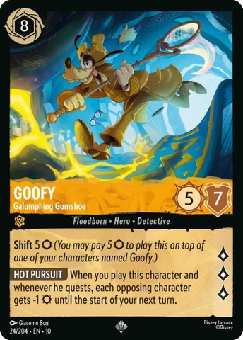 Disney Lorcana ~Whispers in the Well~ Goofy - Galumphing Gumshoe (24/204)