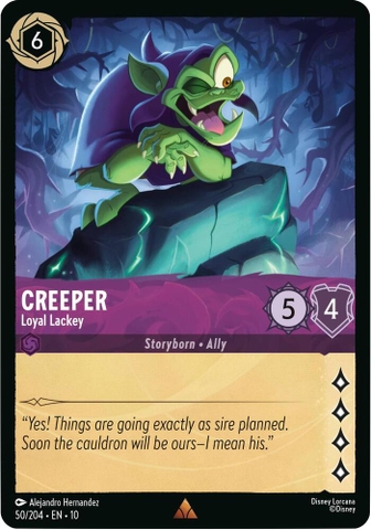 Disney Lorcana ~Whispers in the Well~ Creeper - Loyal Lackey (50/204)