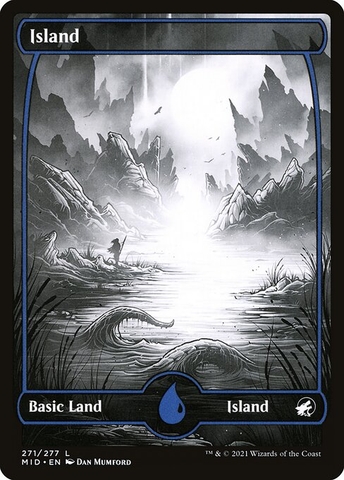 Magic: The Gathering - Innistrad: Midnight Hunt - Island (271) Foil