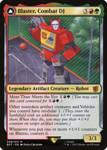 Magic the Gathering - Universes Beyond: Transformers - Blaster, Combat DJ