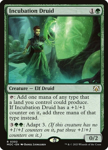 Magic: The Gathering - March of the Machine Commander - Incubation Druid (302)