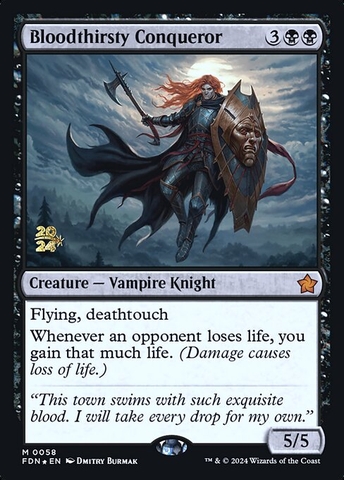 Magic: The Gathering - Foundations Promos - Bloodthirsty Conqueror (58s) Foil