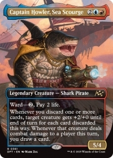 Magic the Gathering - Aetherdrift - Captain Howler, Sea Scourge (Borderless)