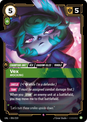 Riftbound TCG - Unleashed - Vex - Mocking (055/219) Foil