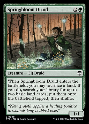 Magic: The Gathering - Outlaws of Thunder Junction Commander - Springbloom Druid (208)